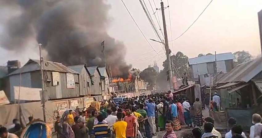 Karail slum fire under control