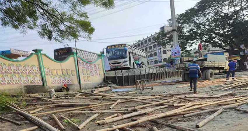 Stage demolished, BNP postpones Aminbazar rally