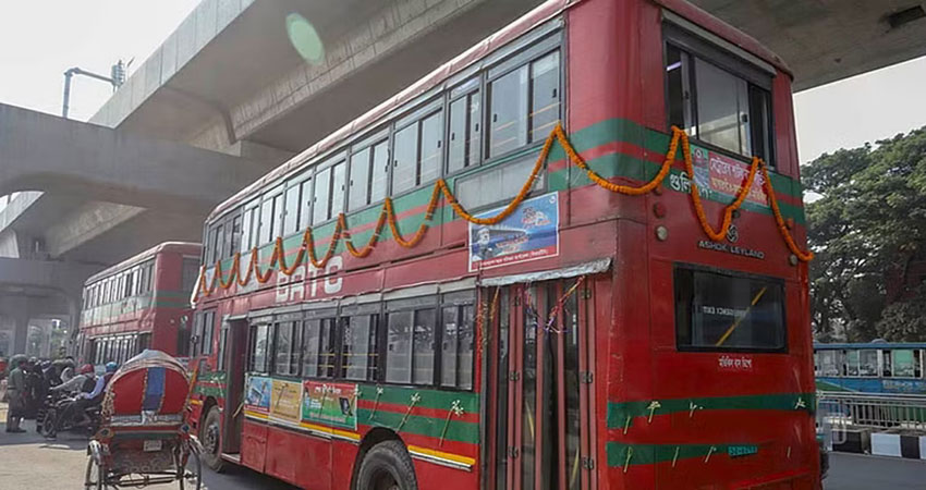 BRTC assigns 50 double-deckers for metro rail users at Agargaon, Diabari