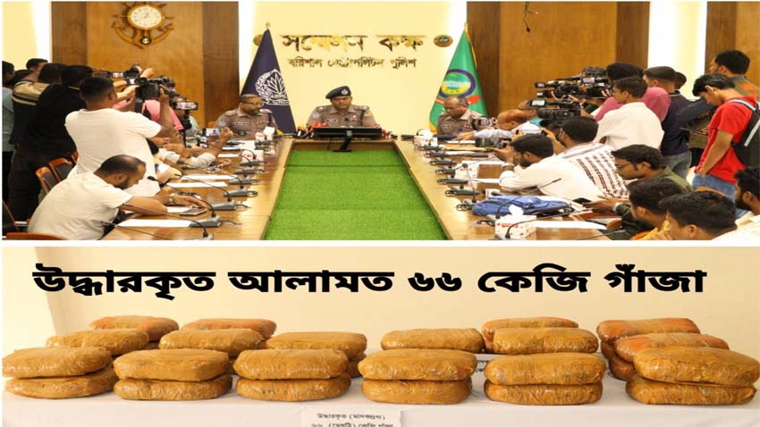 DB Police Seize 66 Kg of Cannabis in Barishal