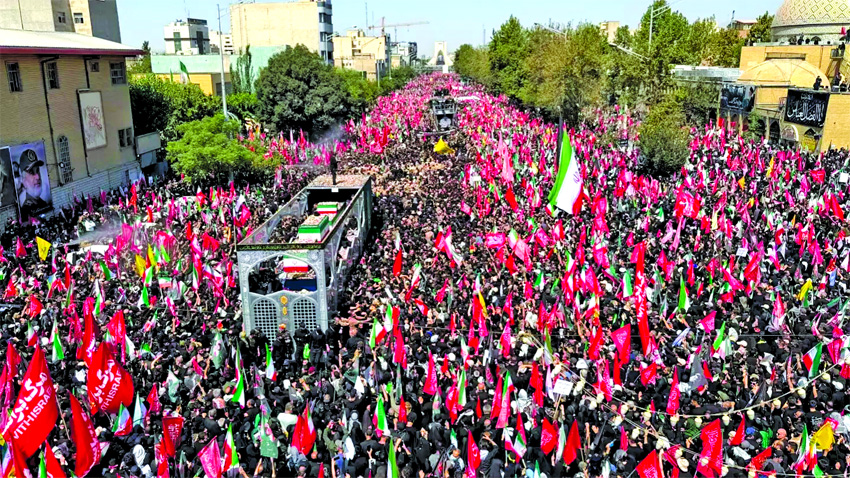 Tanker hit by projectile in Strait of Hormuz as Iran holds funeral for Khamenei