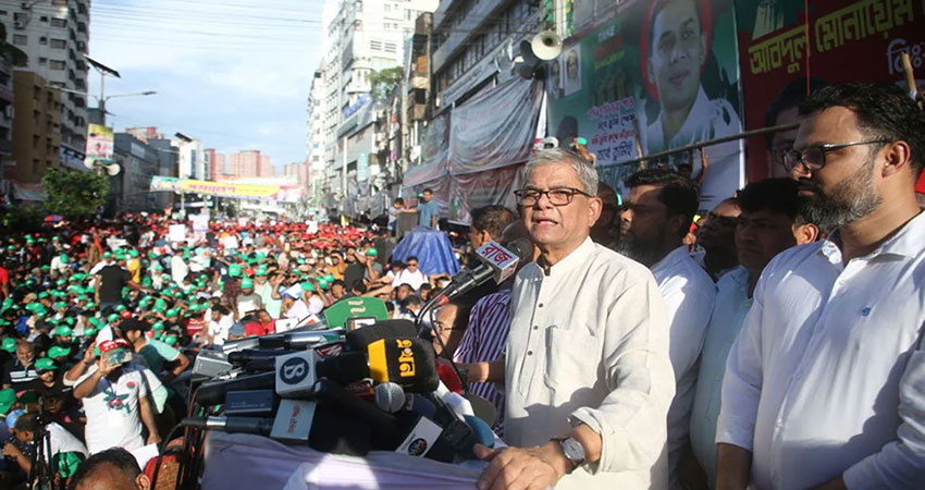 সরকার পতনের একদফা দাবি ও কর্মসূচি ঘোষণা বিএনপির