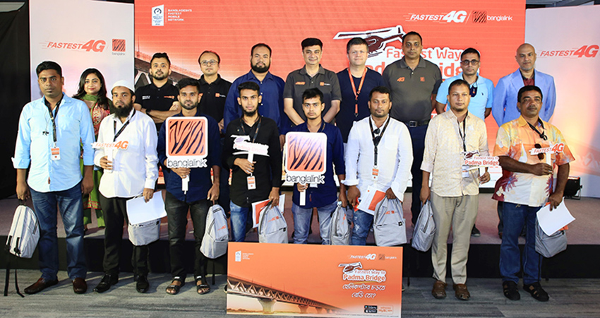 Winners of MyBL quiz competition enjoy free helicopter ride over Padma Bridge