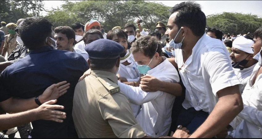 Rahul Gandhi detained during protest