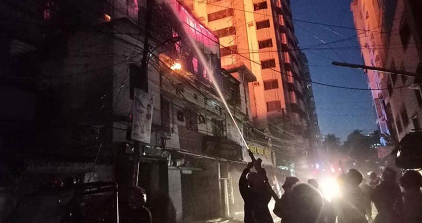 Fire at electronics warehouse in Bijoynagar