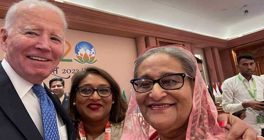 Sheikh Hasina in Joe Biden's selfie
