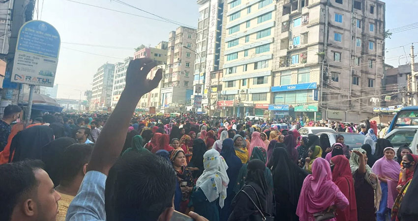 Vehicular movement in Mirpur halted following workers' protest