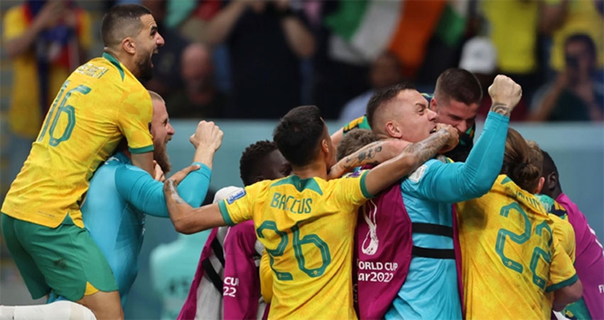 Australia shock Denmark 1-0 to waltz into World Cup last 16