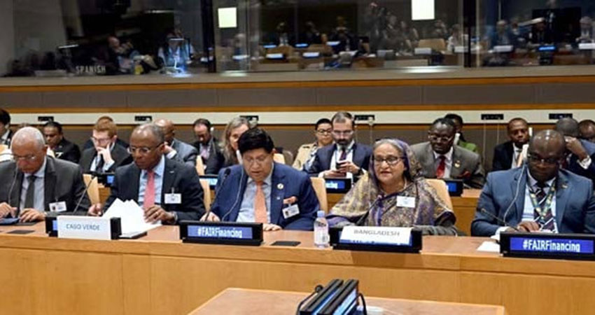 PM Hasina for reorganising financial system to overcome global economic crisis