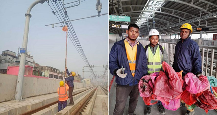 Doused sky lanterns on electric wires, metro rail operations halted for 2hrs