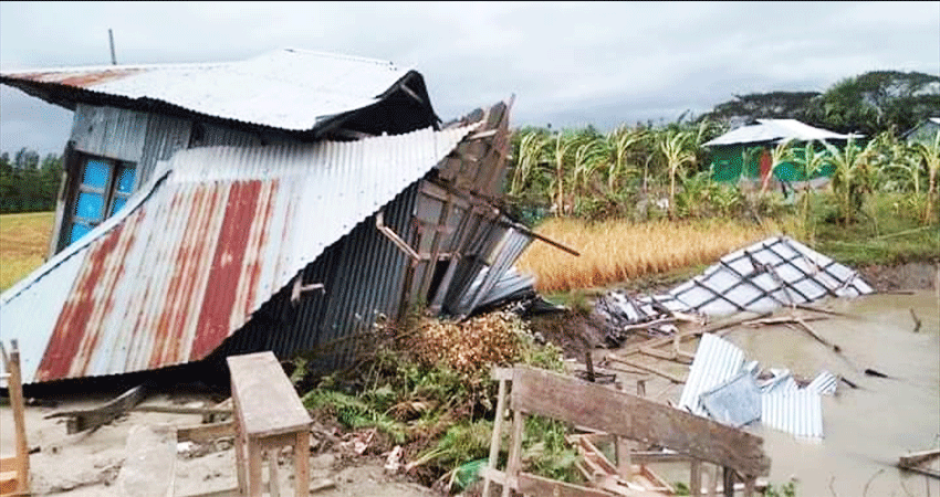 More than 200 houses were destroyed in Noakhali