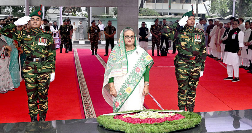 PM pays homage to Bangabandhu on Mujibnagar Day