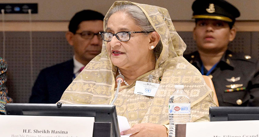 Don’t forget the Rohingyas: PM Hasina urges Int’l community