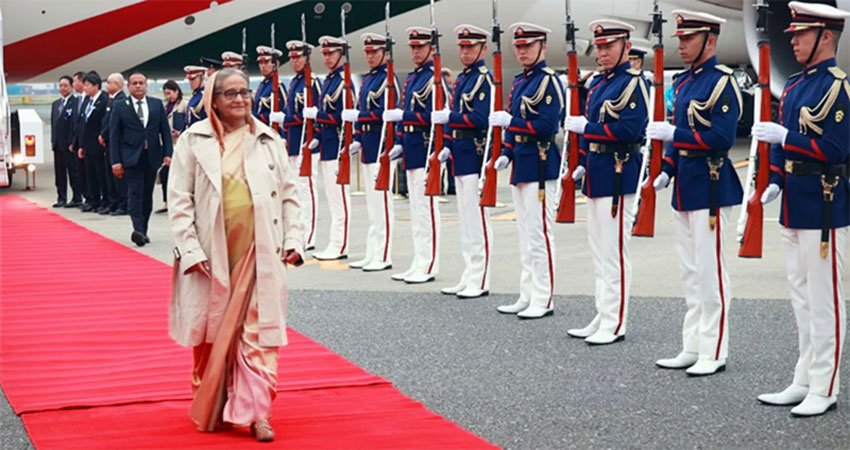 PM Hasina leaves Tokyo for Washington