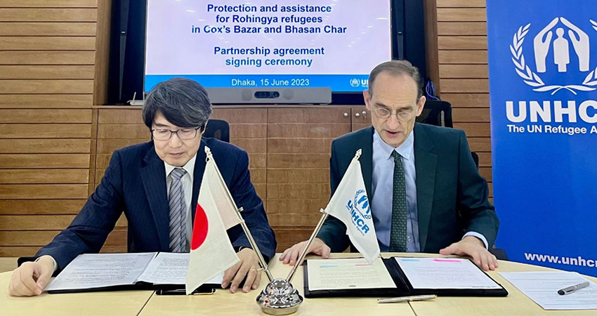 Japan, UNHCR sign $2.9m aid deal for Rohingya refugees in Bangladesh