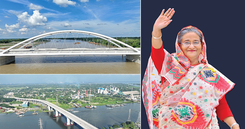 PM opens Modhumoti, third Shitalakhya bridges