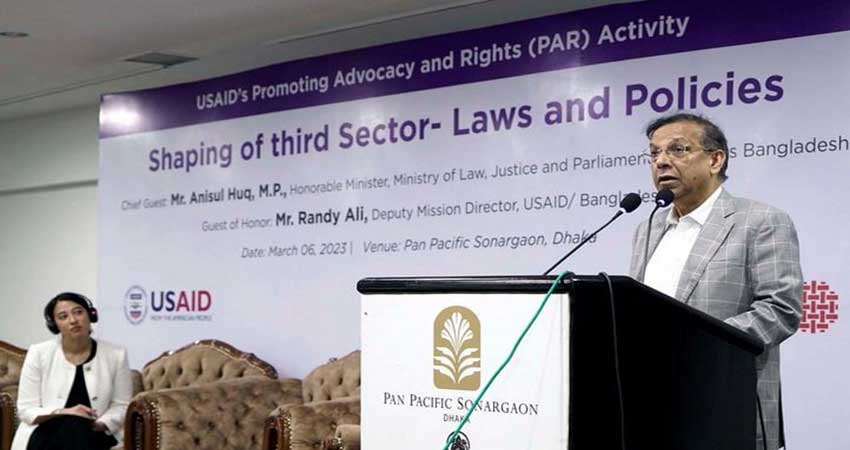 Govt has no intention of gagging civil society: Law Minister